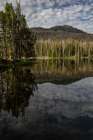 USA, Wyoming. Clouds reflected in Sylvan Lake, Yellowstone National Park. Art Print